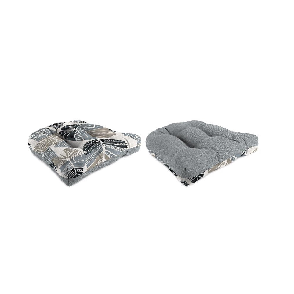 Jordan WL9915-6148/39D Knife Edge Wicker Seat Cushion, Polyester, Gray