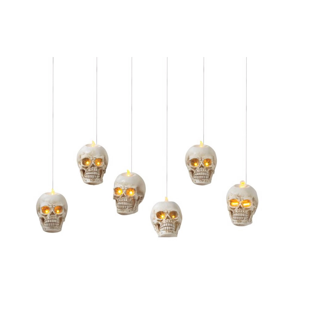 Gerson 2589870 Halloween Hanging Skulls, Plastic