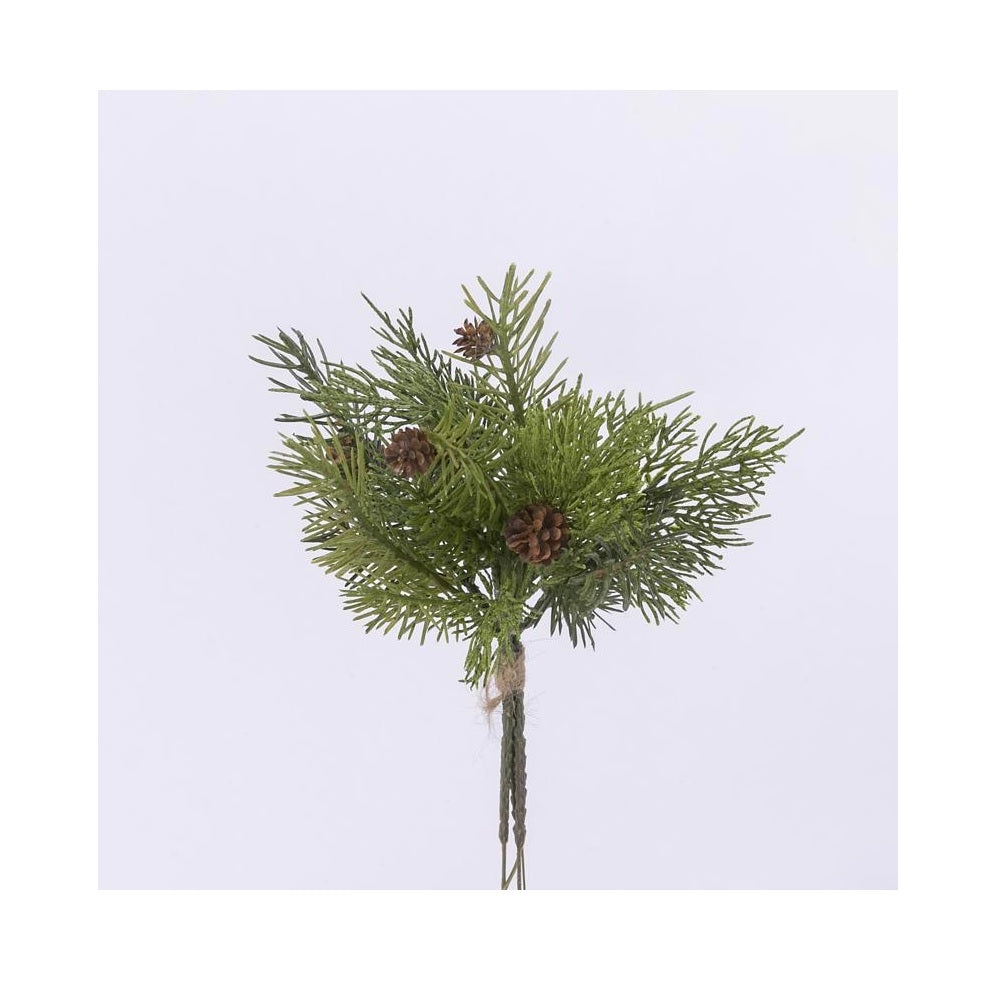 Gerson 2496620 Christmas Cedar with Pinecone Bundle, Green