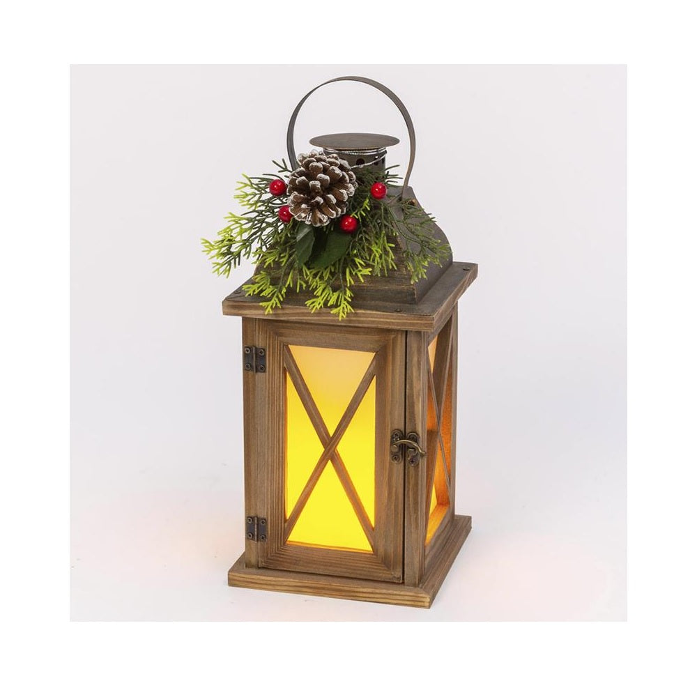 Gerson 2556090 Fire Glow Lantern, 11.81 Inch, Multicolored