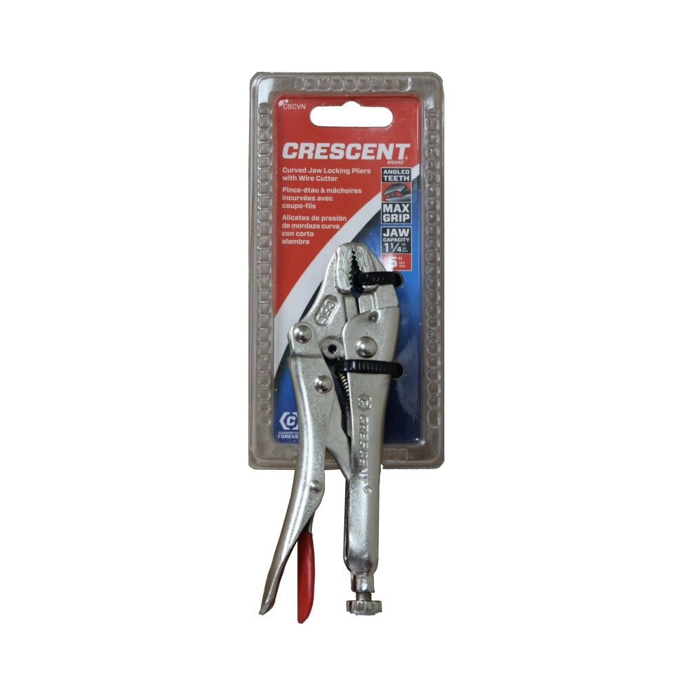 Crescent C5CVN-08 Curved Jaw Locking Plier, Silver, Alloy Steel