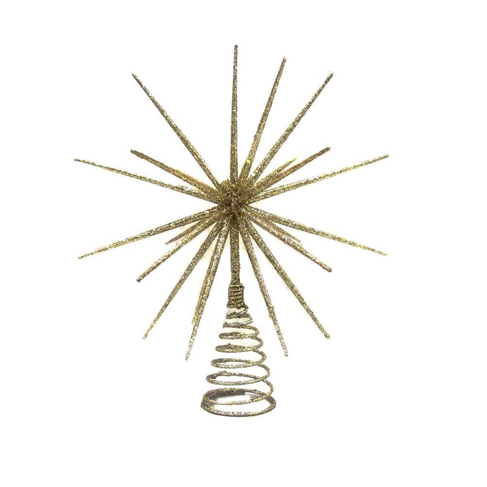 Celebrations C-2115A1 Burst Topper Christmas Tree, 14 Inch, Gold