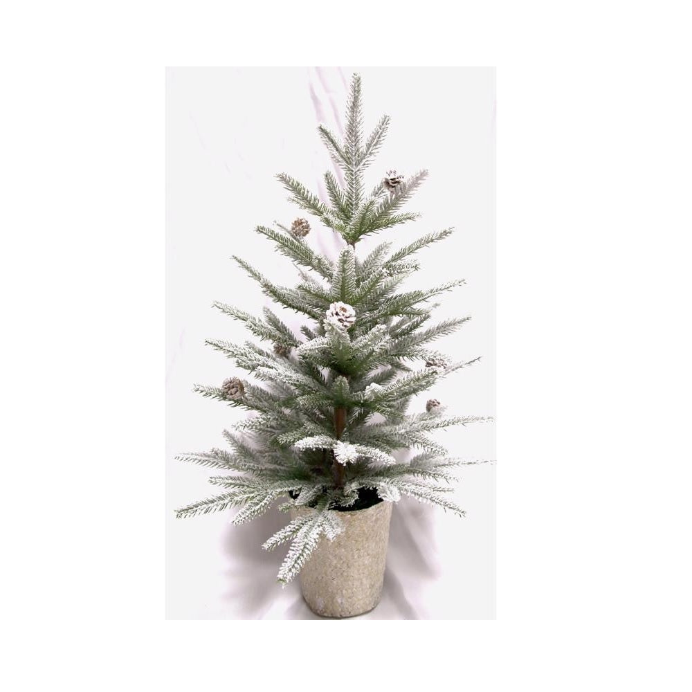 Celebrations B-2114D Basket Base Frosted Tree, 24 Inch