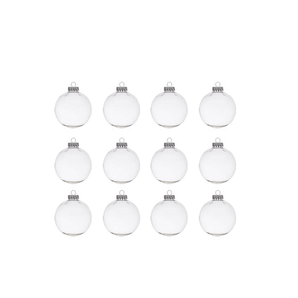 Celebrations C-22210A Christmas Round Ornament, Clear