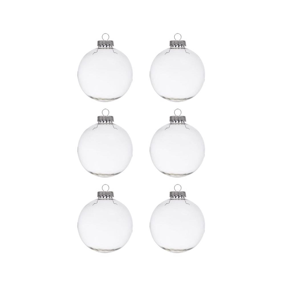 Celebrations C-22210B Christmas Round Ornament, Clear