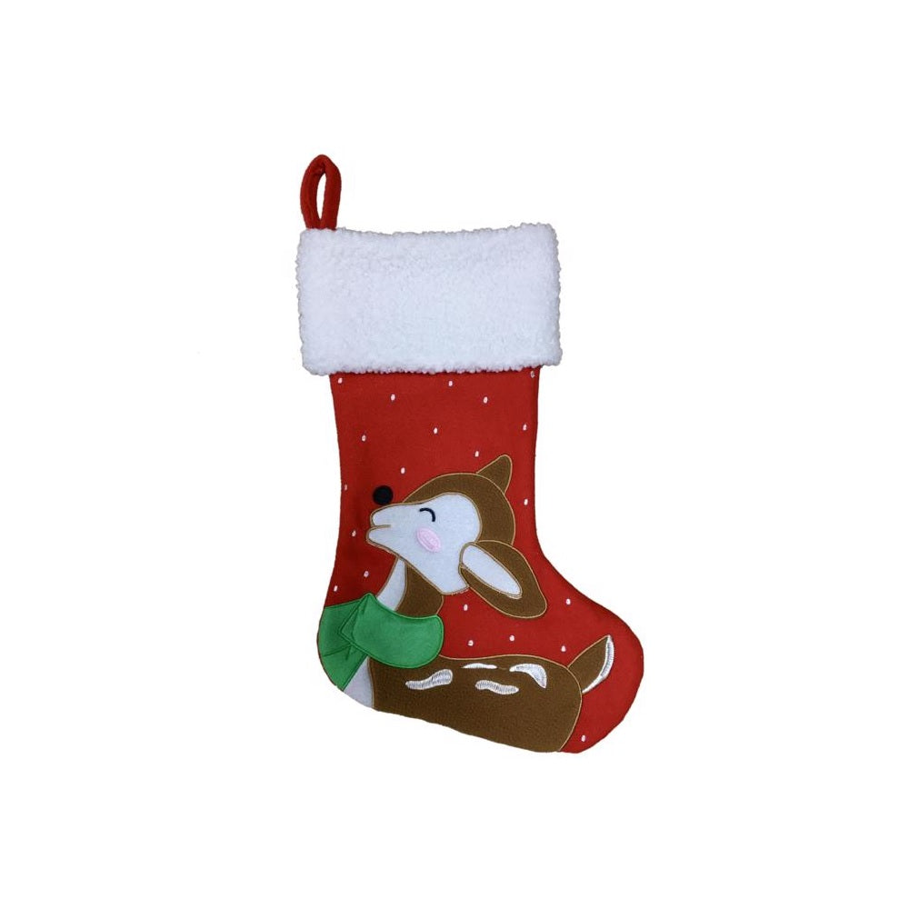 Celebrations 22F01966RS Christmas Reindeer Stocking, 18 Inch