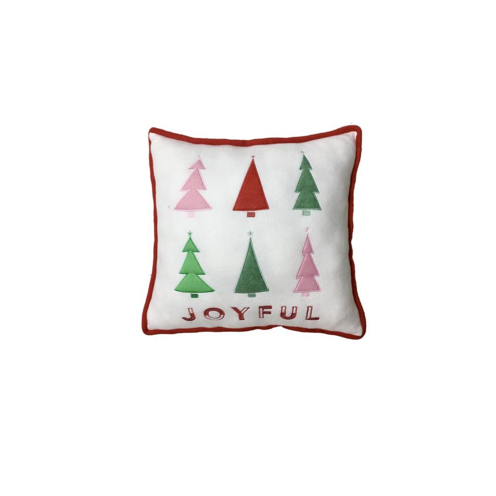 Celebrations 22F01971RS Christmas Joyful Pillow, Multicolored