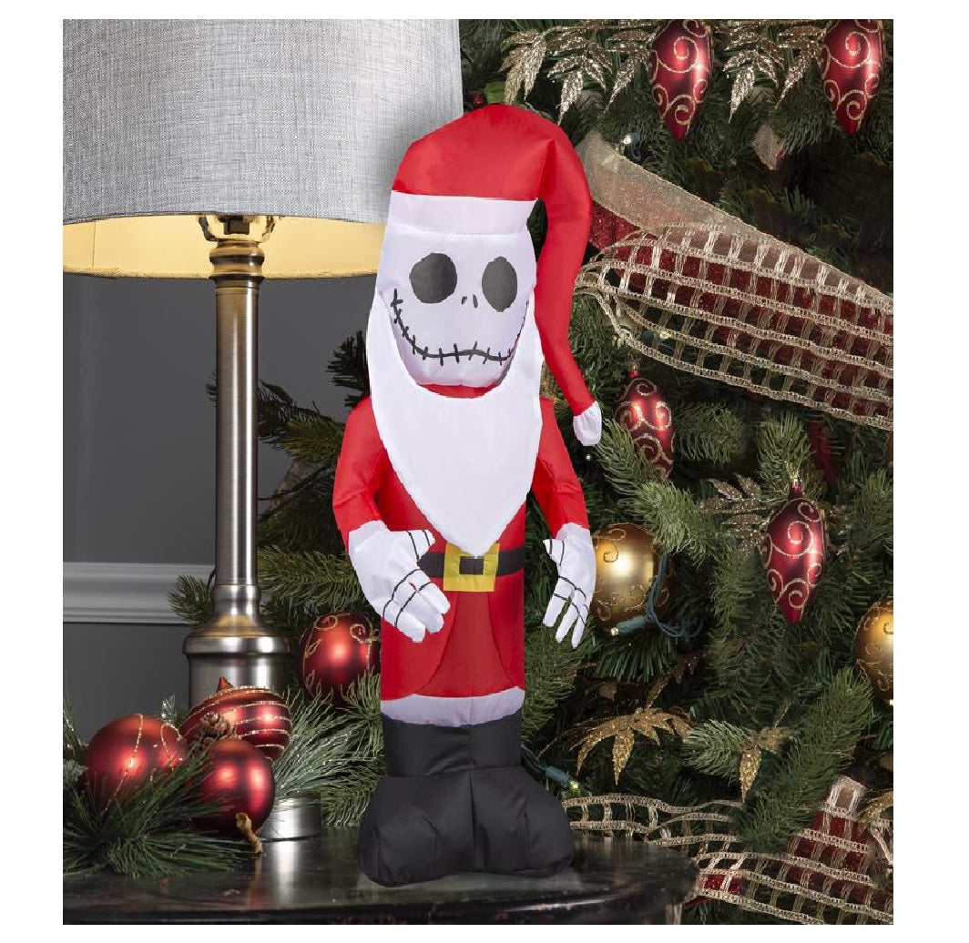 Gemmy 111260 Jack Skellington Santa Inflatable Indoor Christmas Decor