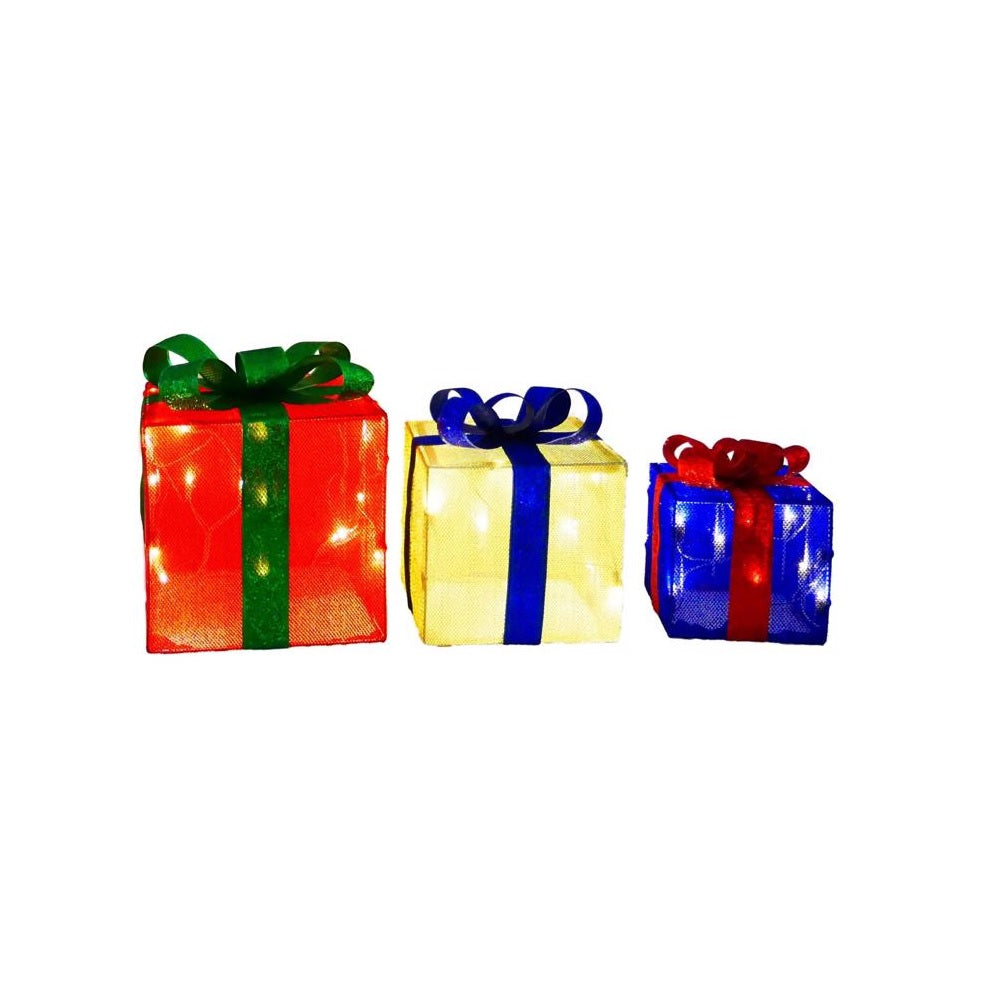 Celebrations KB-20008 Christmas Lighted Gift Boxes, 10-8/6 Inch