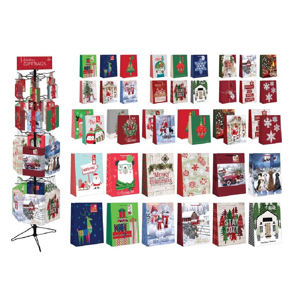 Paper Image CGBTA96R Christmas Gift Bag, Multi-Color