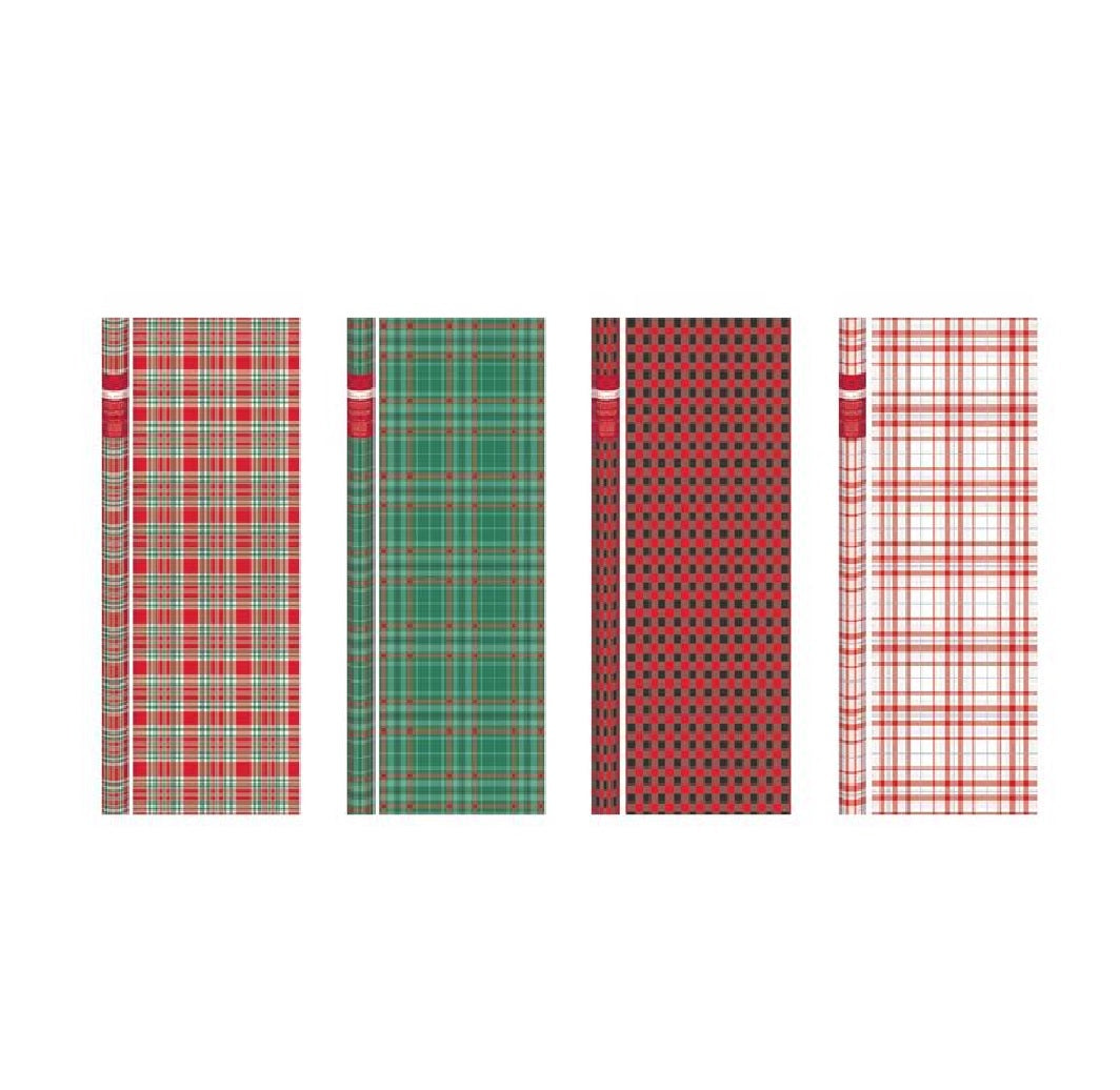 Paper Image CW2530A43 Plaid Foil Gift Wrap, Paper