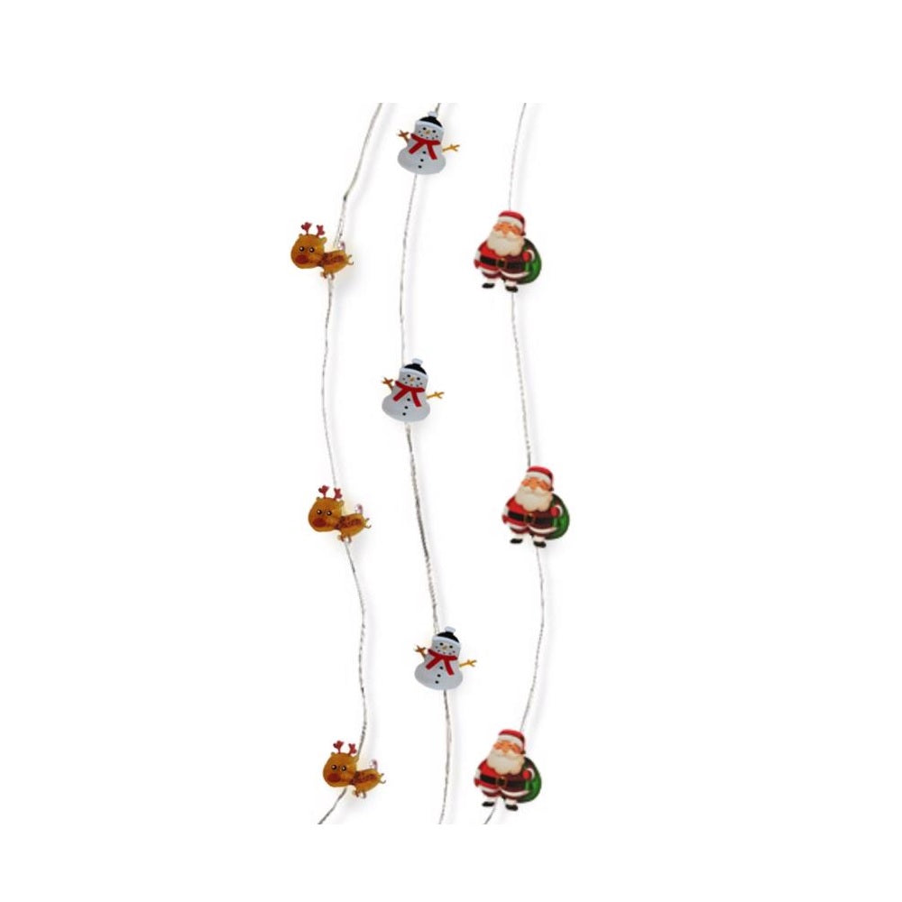 Celebrations 9922046 Santa/Snowman/Reindeer Christmas Lights, 6.2 Feet