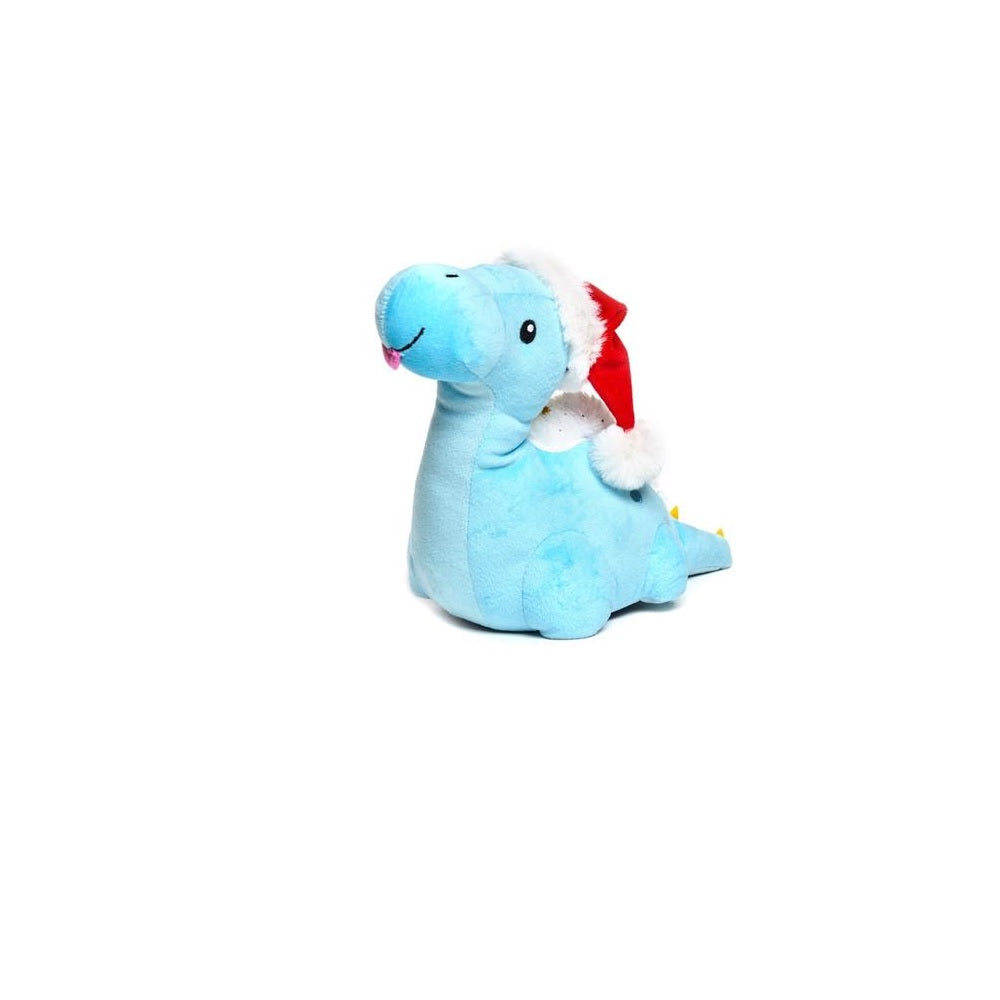 Cuddle Barn CB24417 Christmas Waddlesaurus Animated Holiday Dinosaur, Blue