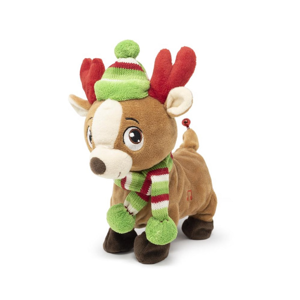 Cuddle Barn CB24540 Tooty Rudy Reindeer Christmas Decor, Multicolored