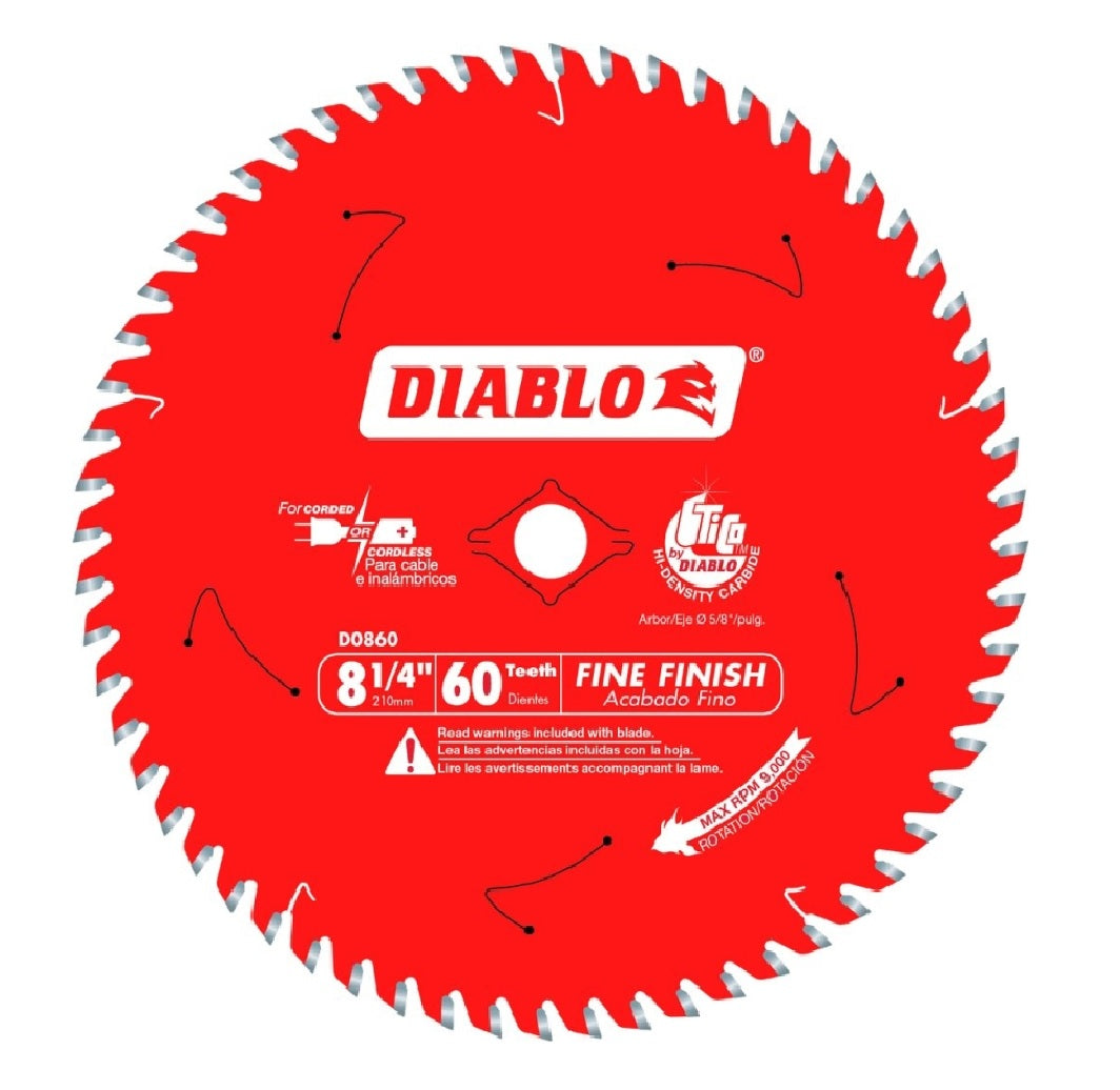 Diablo D0860X Saw Blade, Carbide