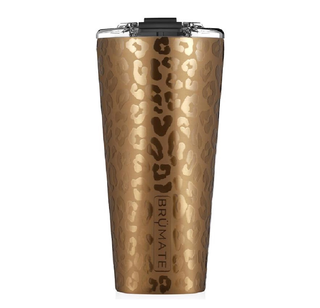 BruMate IP20RL Imperial Pint Leopard Vacuum Insulated Tumbler