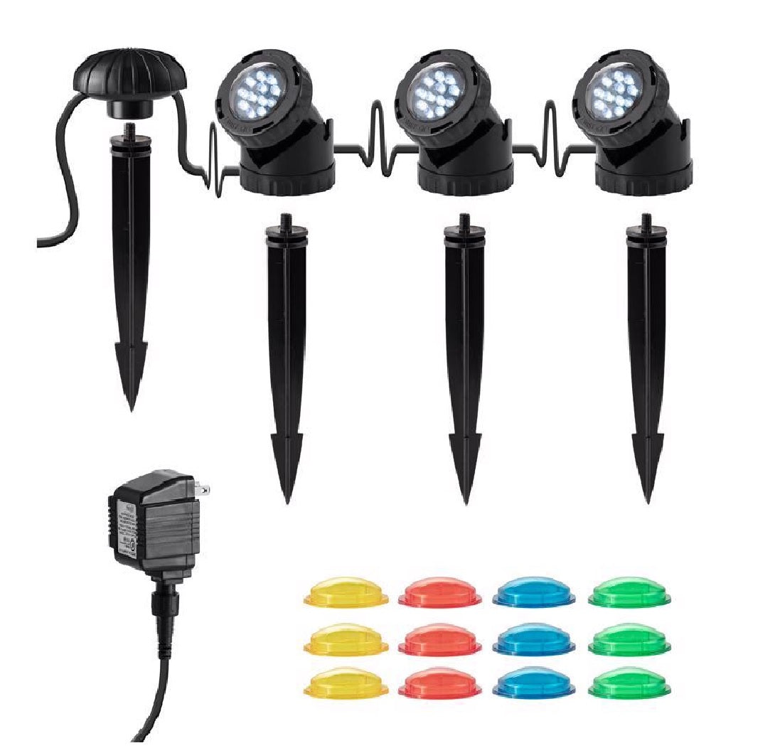 Alpine LED312T Light With Transformer and Stake, Black