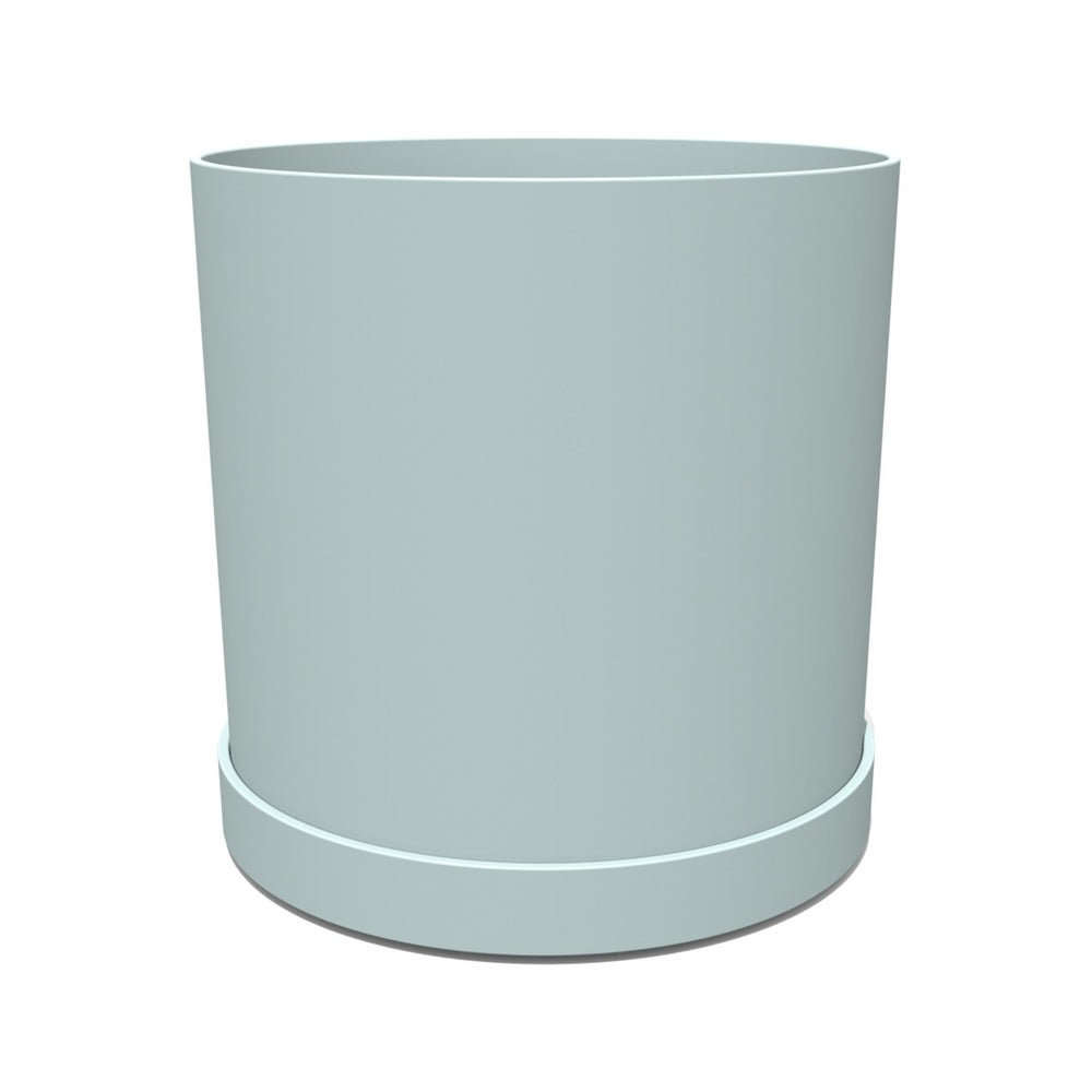 Bloem MAT1037 Round Mathers Planter, Misty Blue, 10 Inch