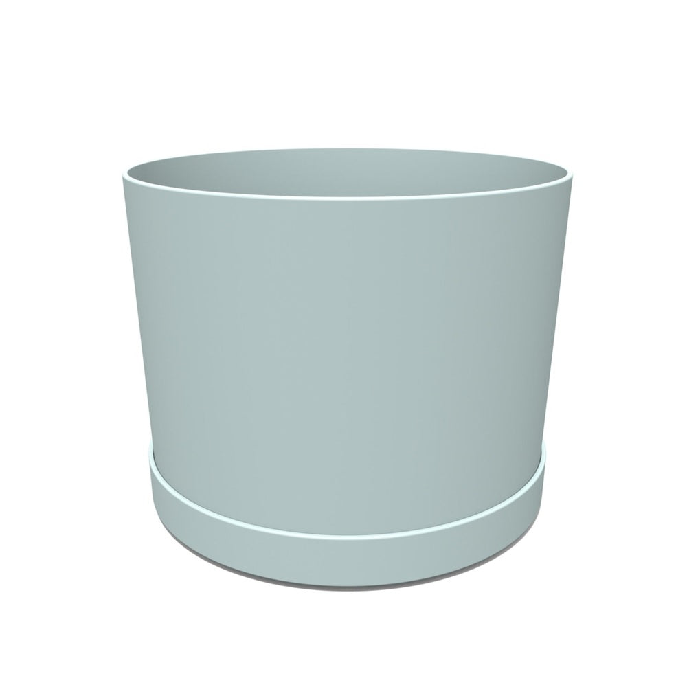 Bloem MAT0837 Round Mathers Planter, Misty Blue, 8 Inch