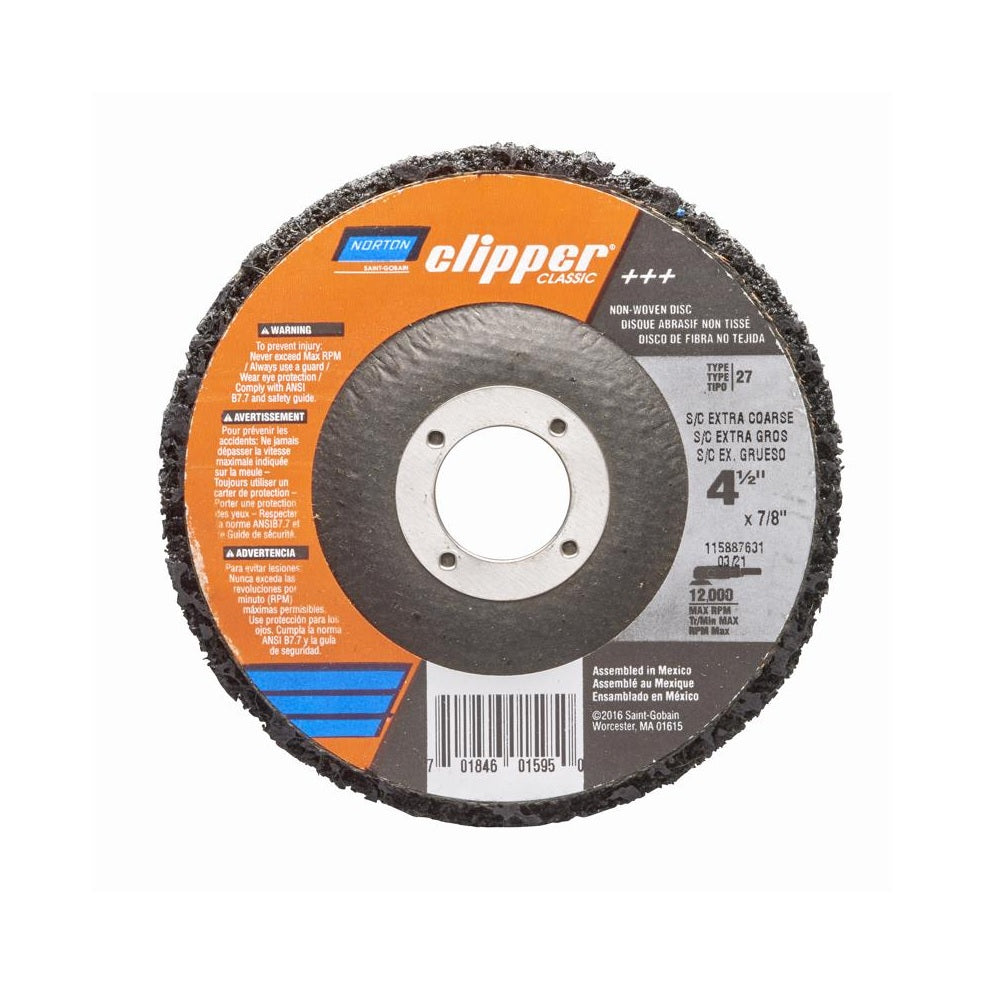 Norton 70184601595 Silicon Carbide Clipper Classic Disc, 4-1/2 Inch
