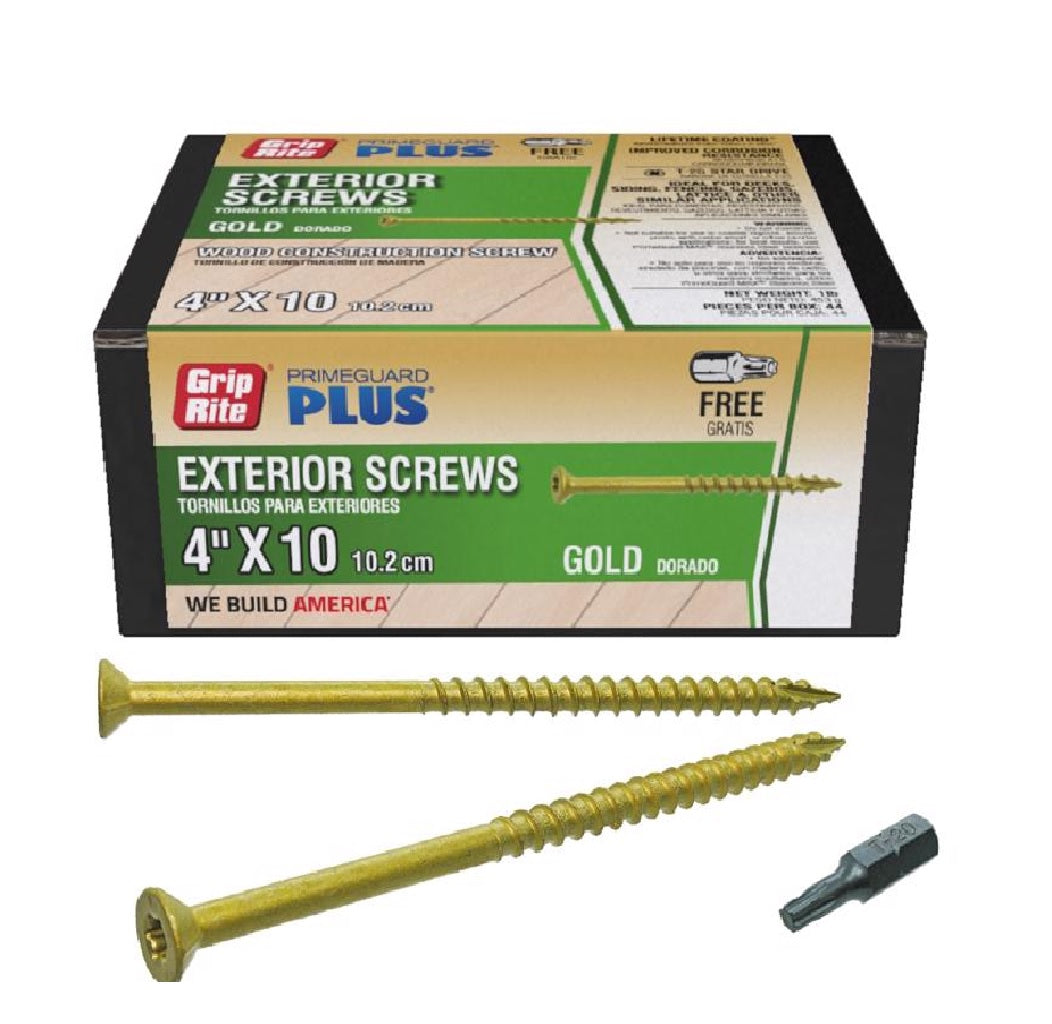 Grip-Rite L4STGD1 PrimeGuard Plus Flat Head Deck Screws