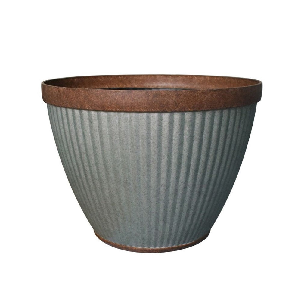 Southern Patio HDR-046868 Westlake Planter, Rustic Galvanized, 20-1/2 Inch