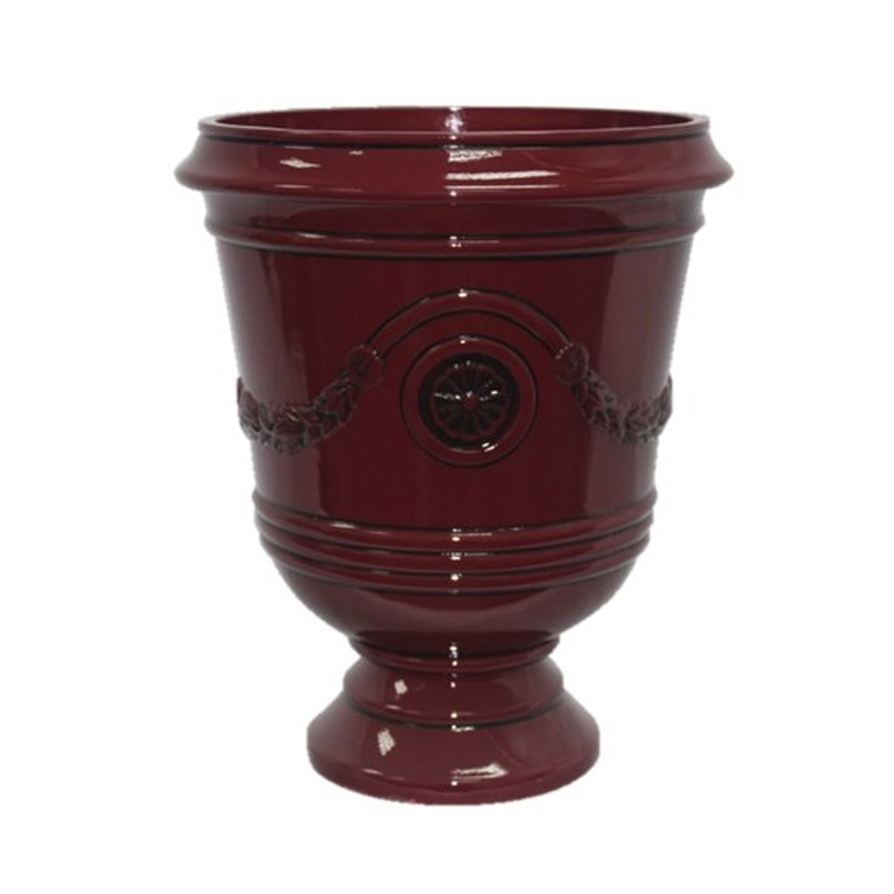 Southern Patio CMX-047025 Porter Urn Planter, 15-1/2 Inch, Oxblood