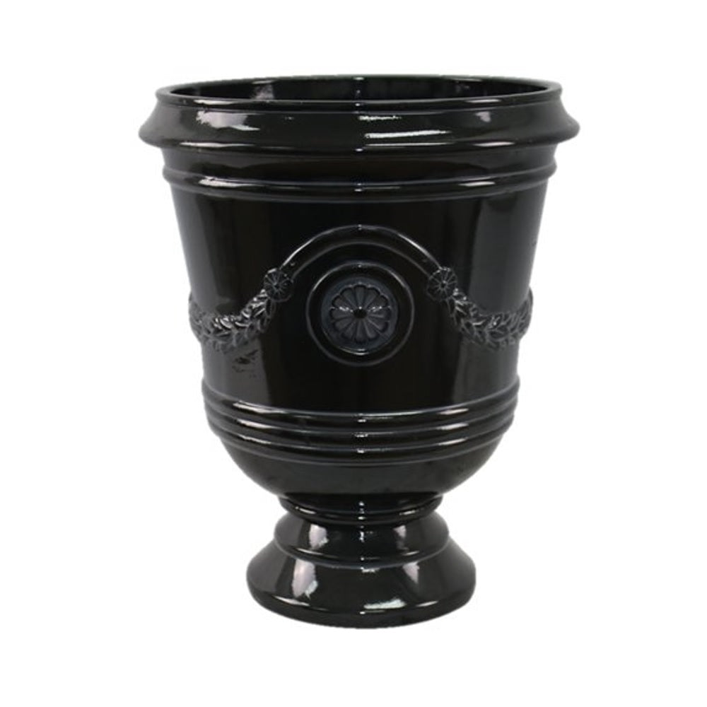 Southern Patio CMX-042464 Porter Urn Planter, Black, 15-1/2 Inch