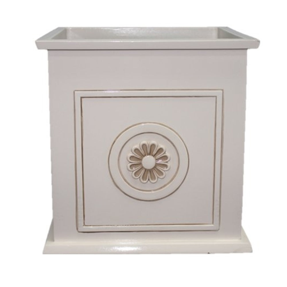 Southern Patio CMX-047001 Square Planter, 16 Inch, Ivory