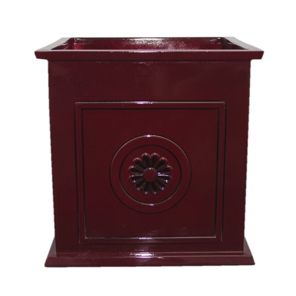 Southern Patio CMX-046998 Square Planter, Oxblood, 16 Inch