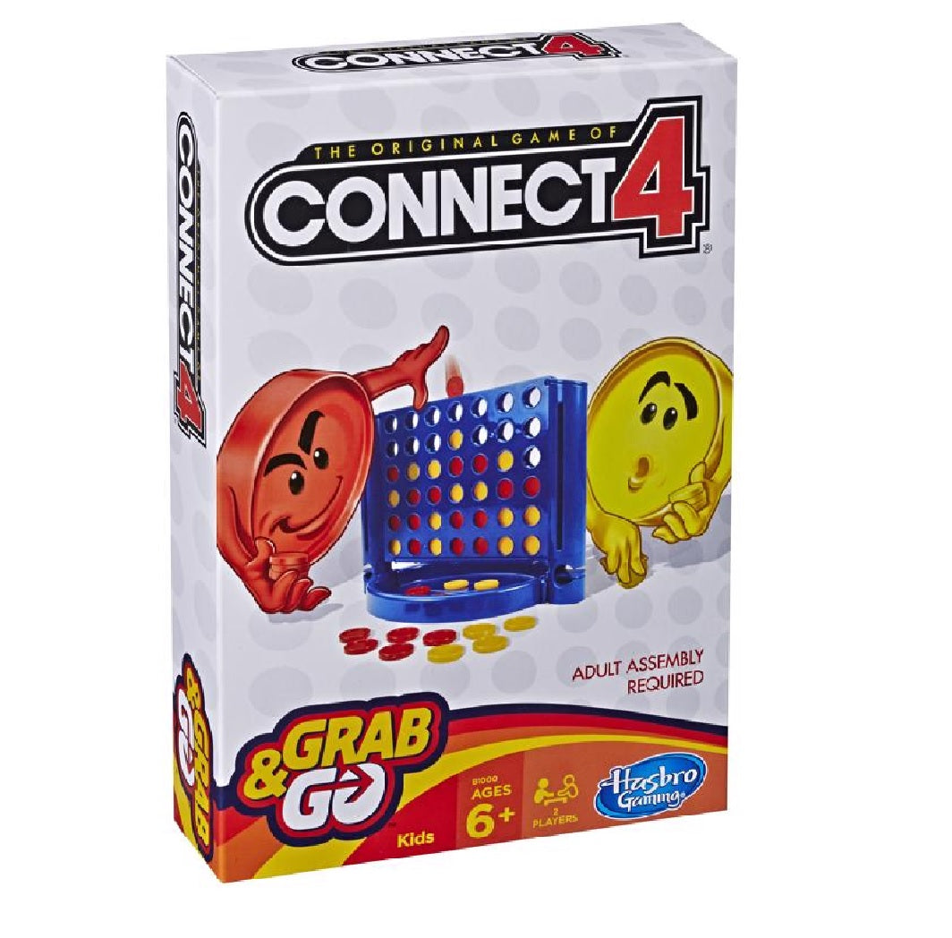 Hasbro HSBB1000 Grab & Go Connect 4 Game, Multicolored