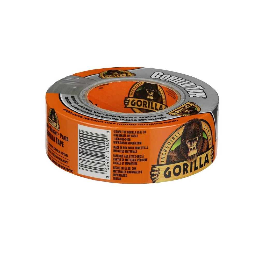 Gorilla 105634 Duct Tape, Silver, 30 Yard
