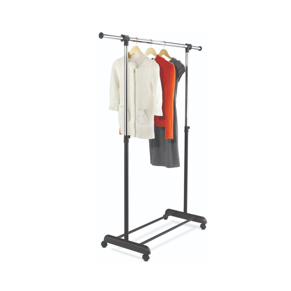 Honey-Can-Do GAR-09114 Adjustable Garment Rack, Black/Chrome