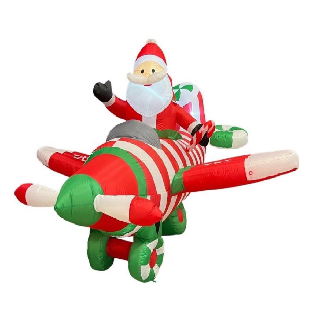 Celebrations MY-22A849 Santa in Plane Inflatable