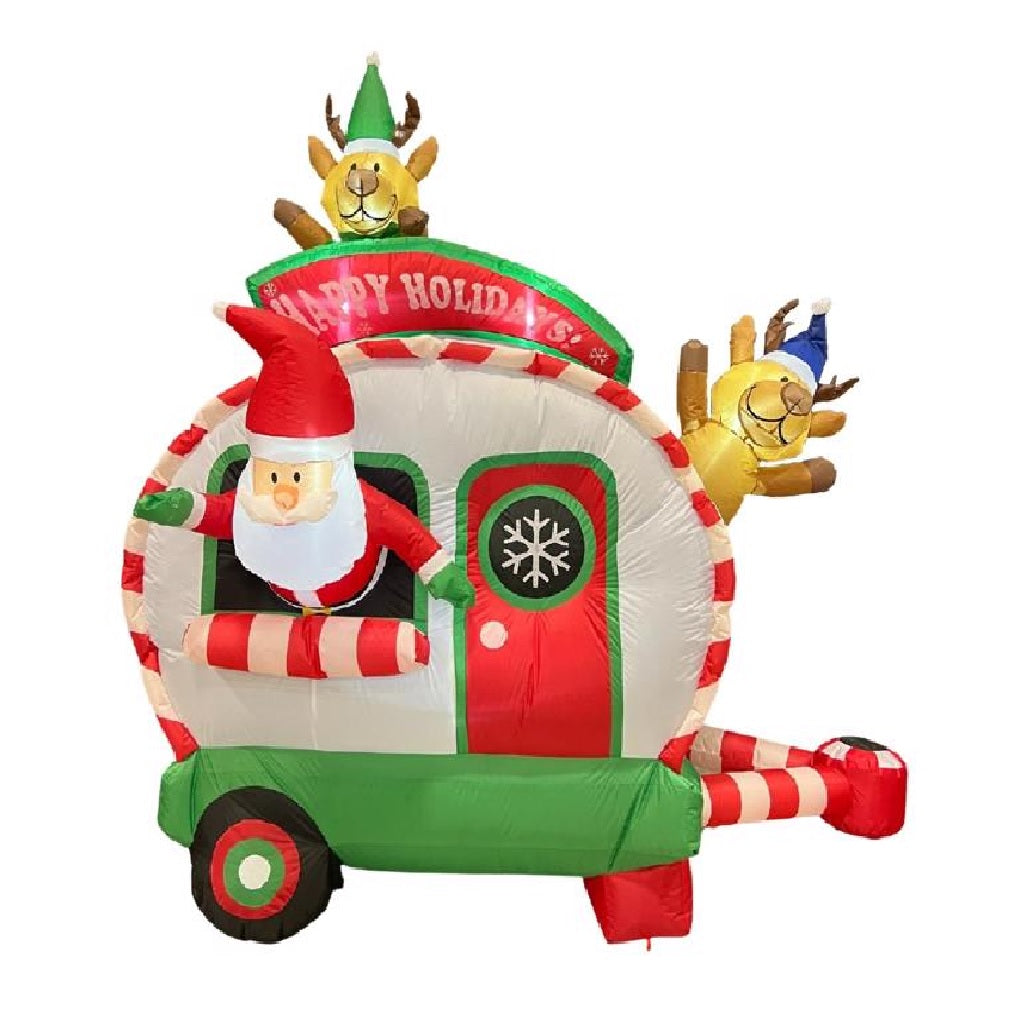 Celebrations MY-22C757 Holiday Camper w/ Santa Inflatable
