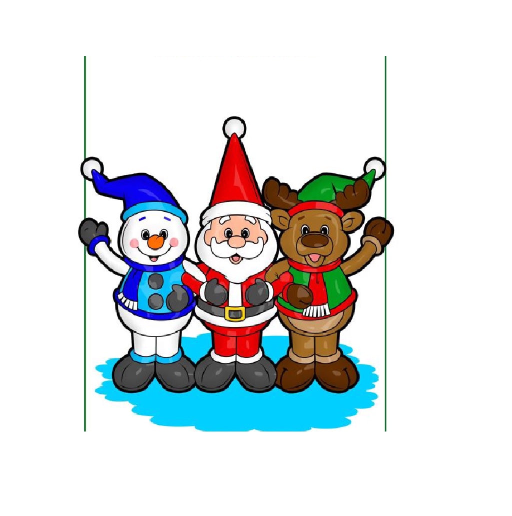 Celebrations MY-22C453 Santa/Snowman/Deer Trio Inflatable