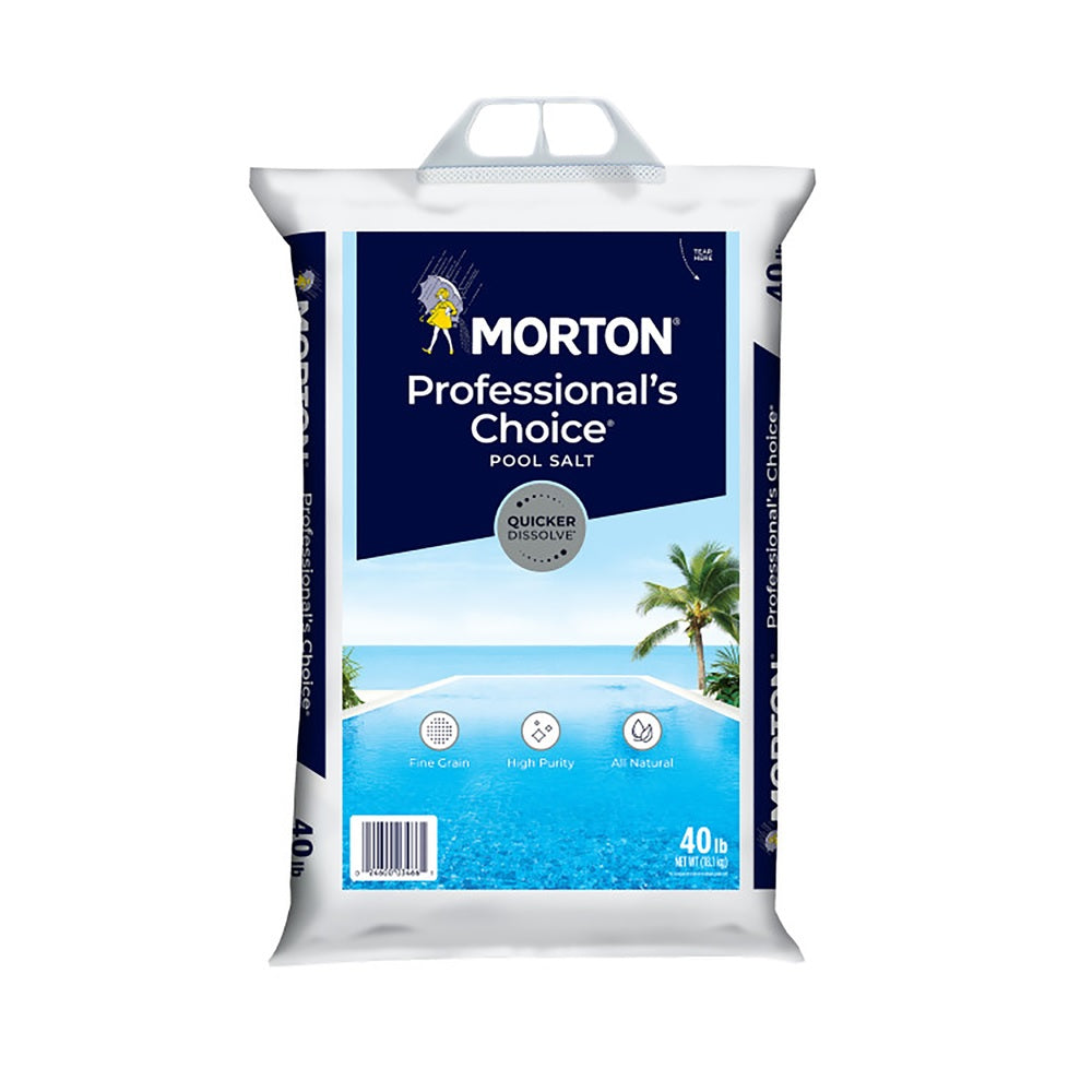 Morton F124670000G Professionals Choice Granule Pool Salt, 40 lb