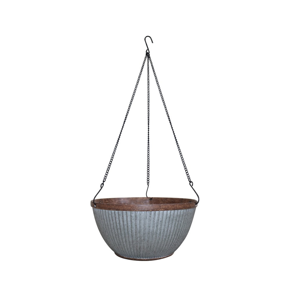 Southern Patio HDR-054801 Westlake Hanging Basket, Rustic Galvanized