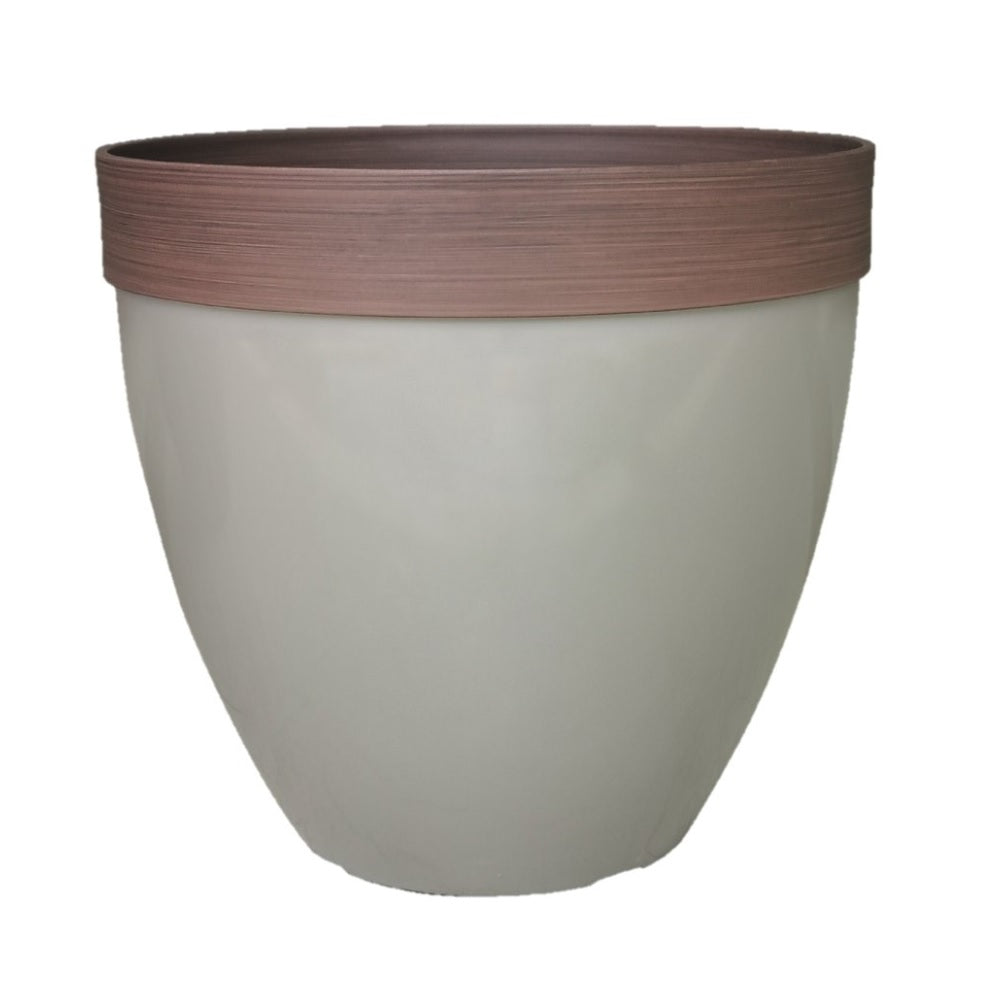 Southern Patio HDR-077107 Hornsby Planter, 15 Inch, Taupe
