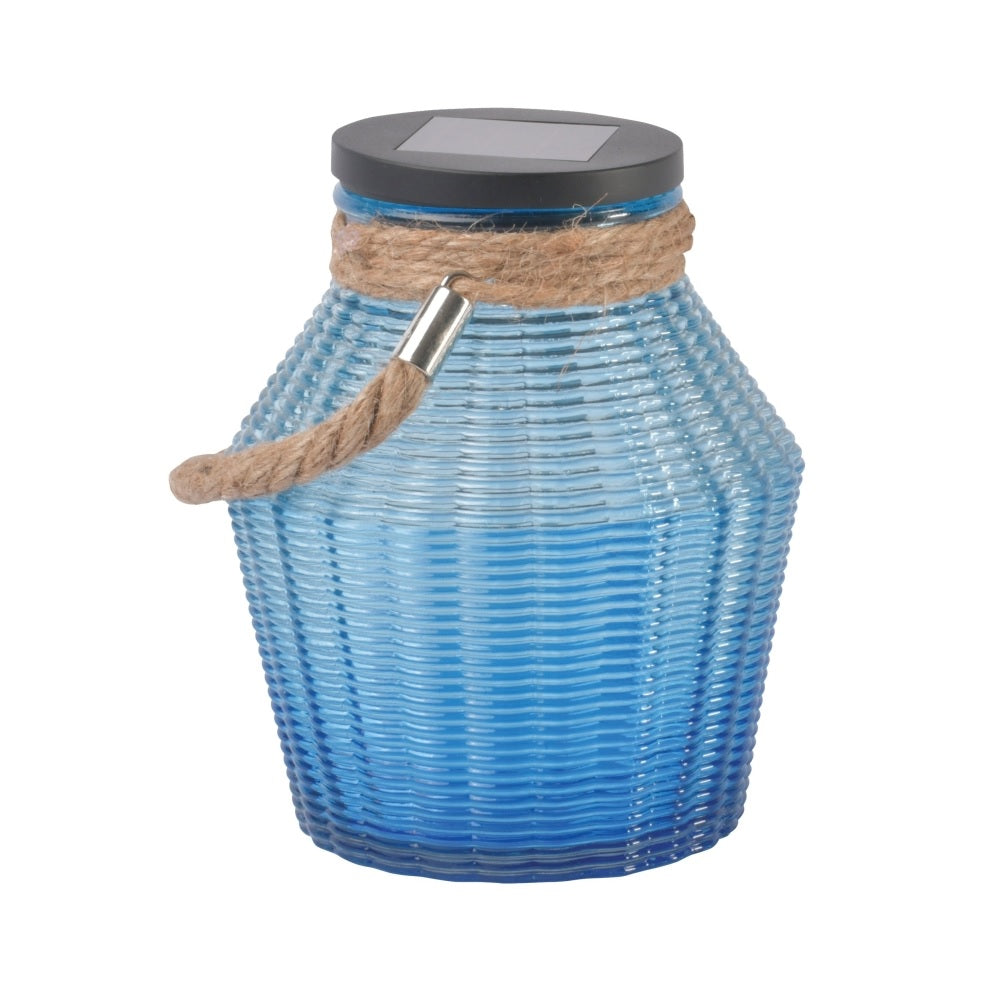 Boston Harbor 26524 Solar Jar Light, Round Ribbed Glass