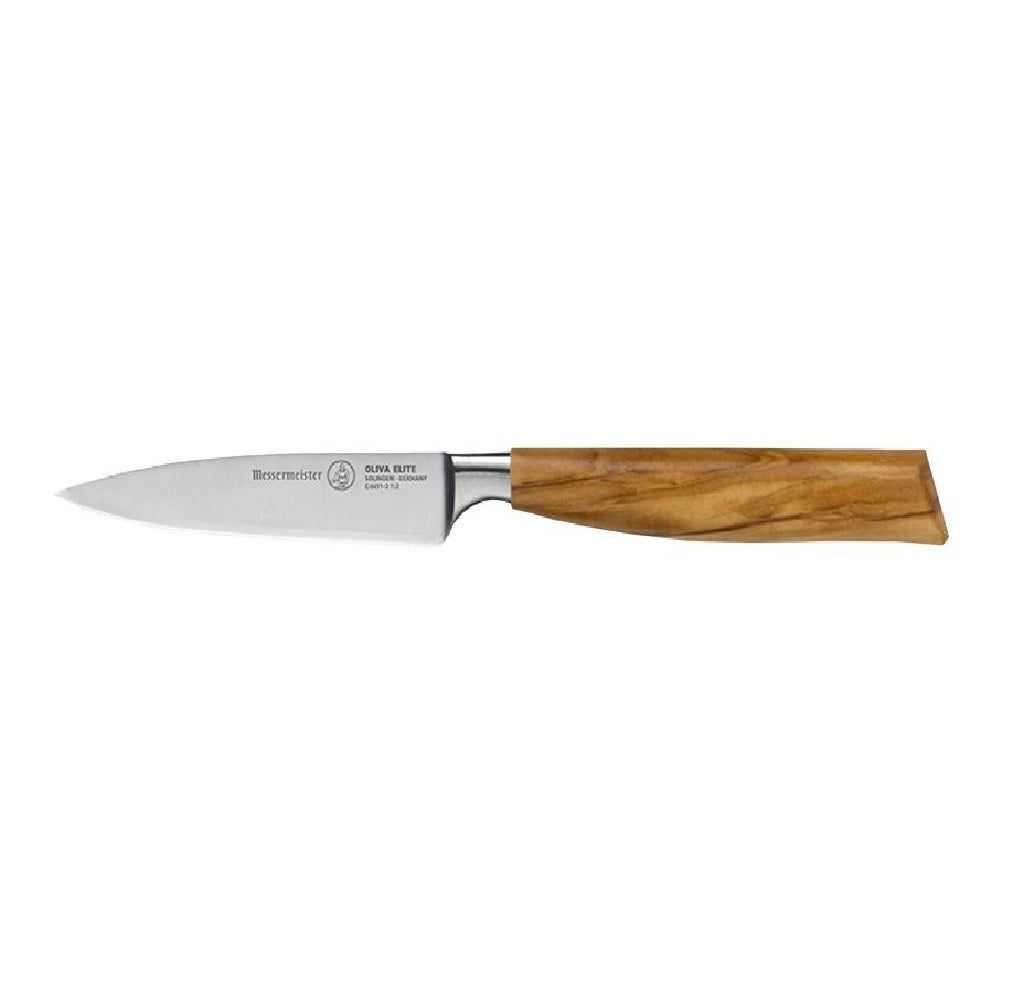 Messermeister E/6691-3.1/2 Oliva Paring Knife, Brown/Silver