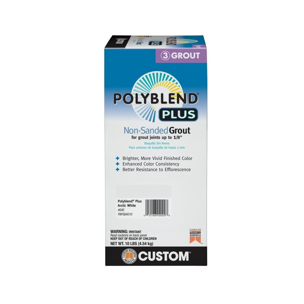 Custom Building PBPG64010 Non-Sanded Grout, Arctic White