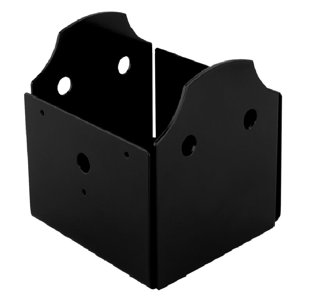 National Hardware N800-011 Post Base, Plastic/Steel, Black
