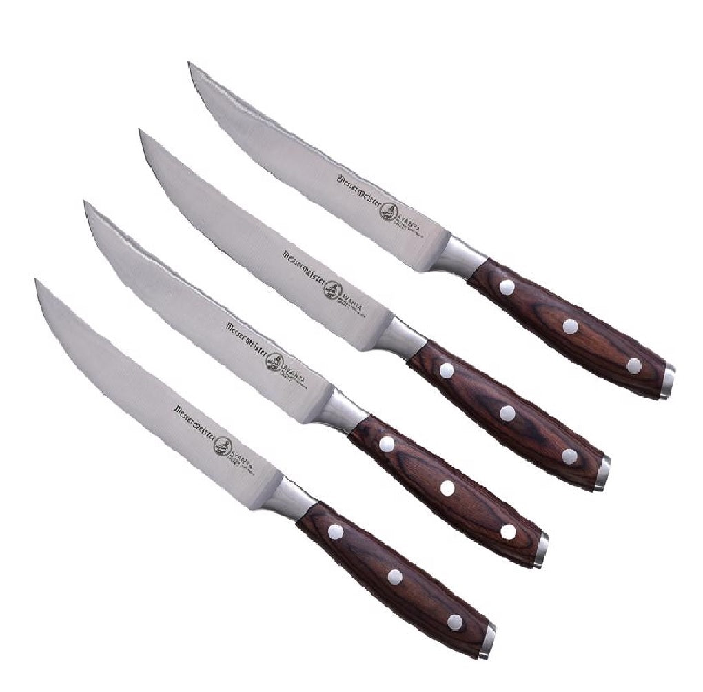 Messermeister L8684-5/4S Avanta Steak Knife Set, Brown