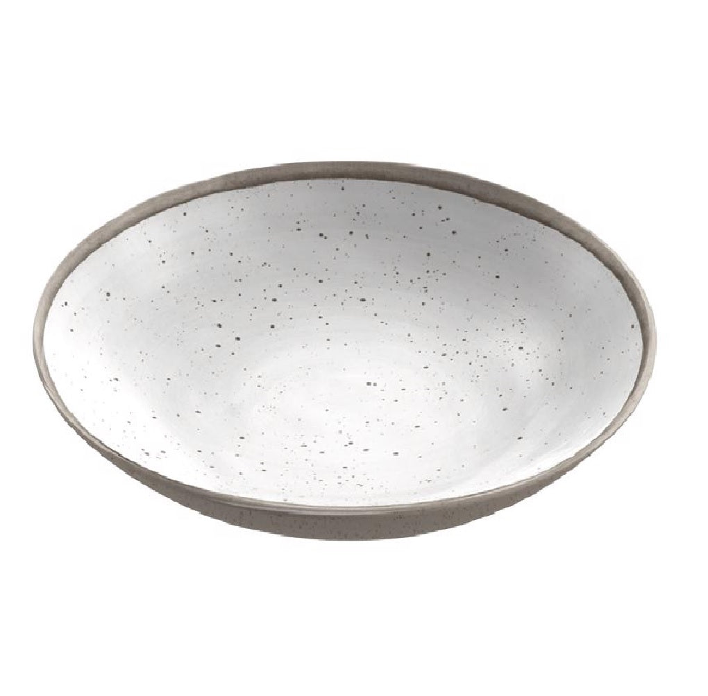 TarHong TT21827077 Retreat Pottery Low Bowl, White