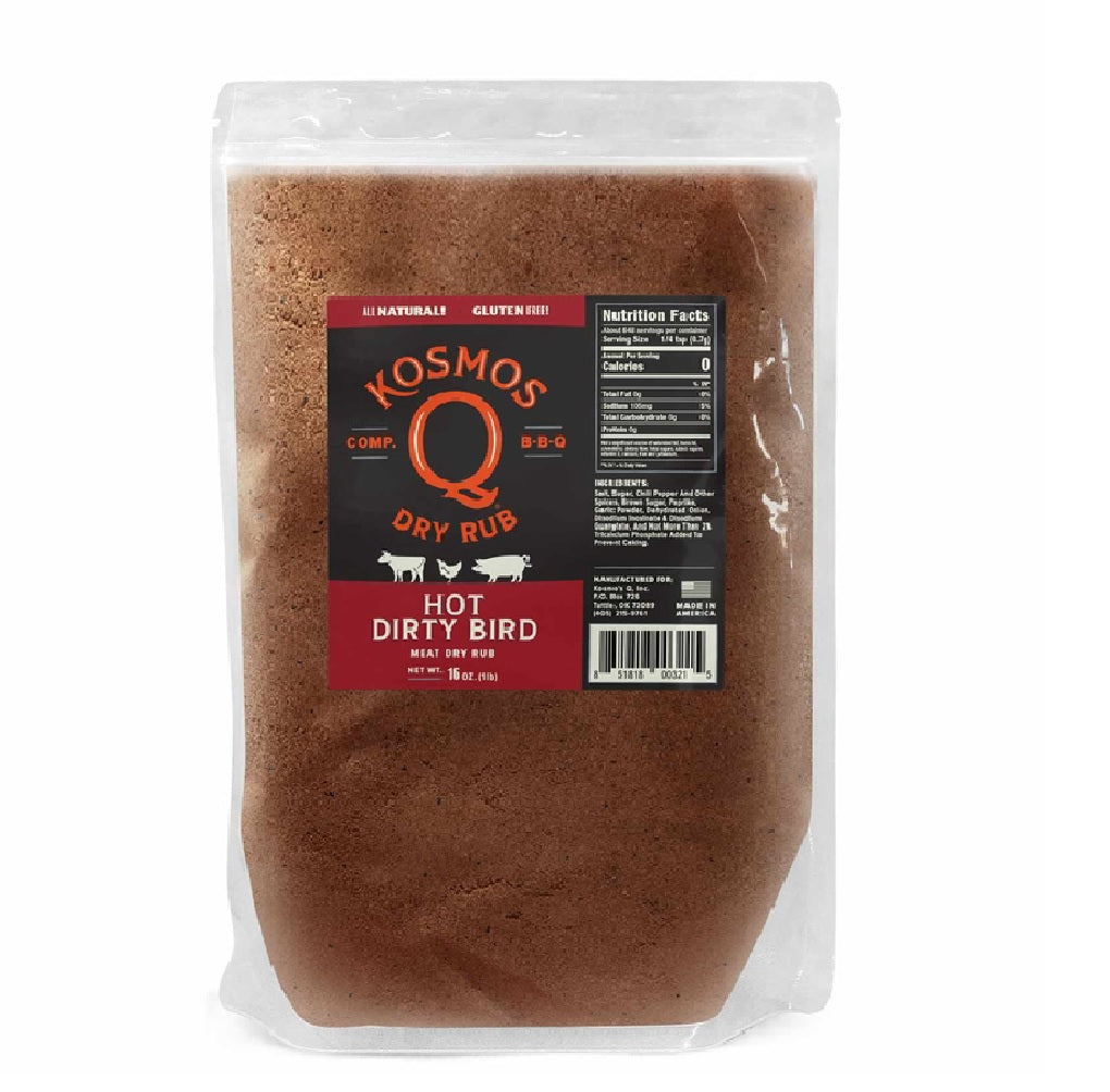 Kosmos Q RUB-DBH-01 Dirty Bird Hot Dry Rub, 16 oz