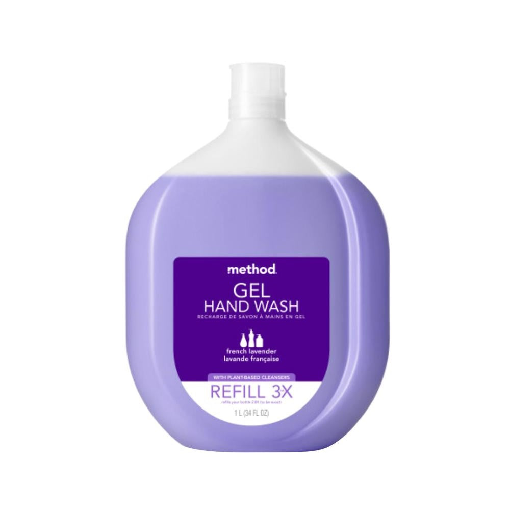Method 328115 Lavender Scent Gel Hand Wash Refill, 34 OZ
