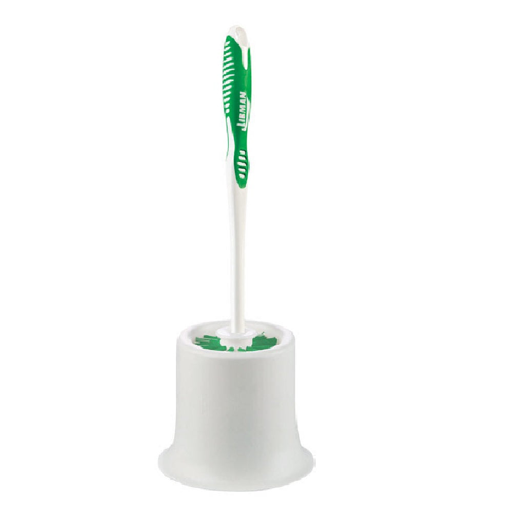 Libman 34 Brush and Caddy, Rubber Handle, Green/White