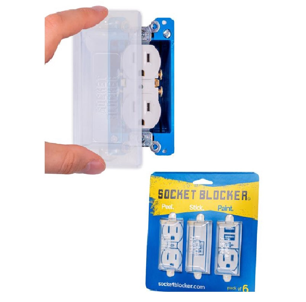 Socket Mask Socket Blocker 1001619 High Strength Mask and Peel, Clear — LIfe and Home