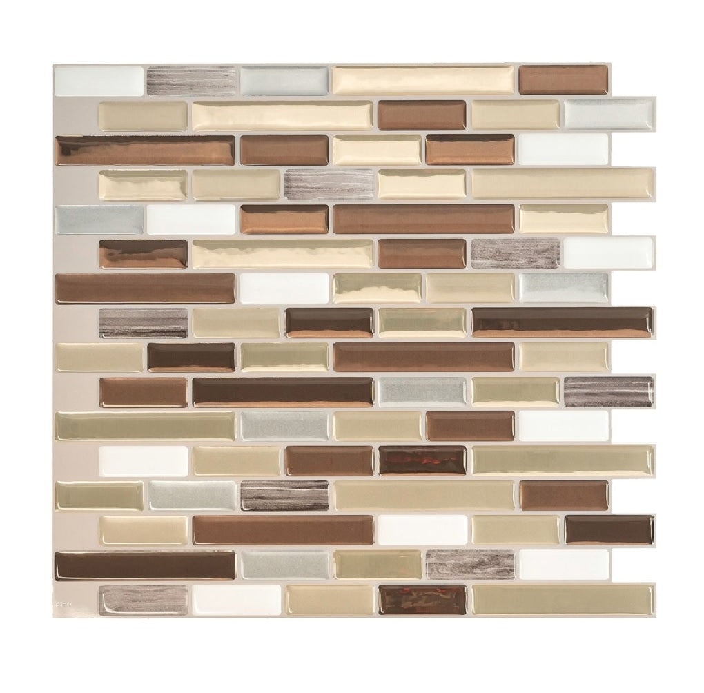 Smart Tiles SM1053-4 Mosaik Series Wall Tile, Straight Edge